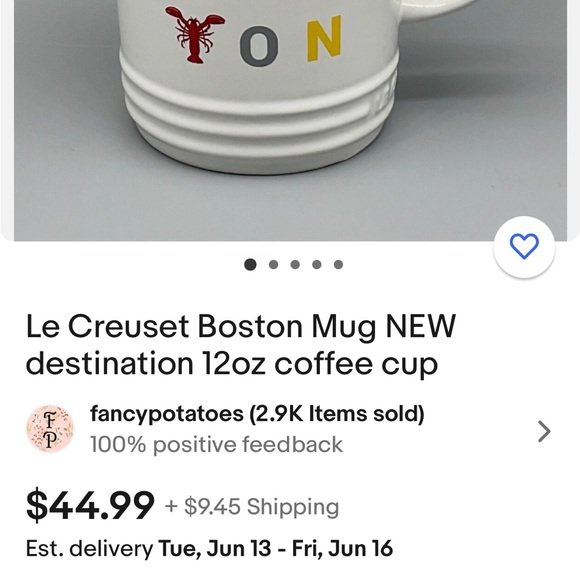 Le Creuset collectible Boston coffee/tea mug - Picture 5 of 5